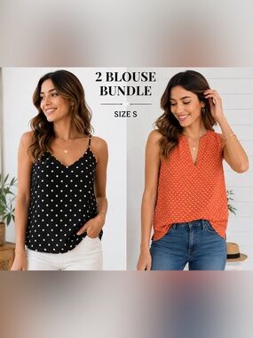 Blouse Bundle Size S | Adrianna Papell & Fashion Nova Polka Dot Tops